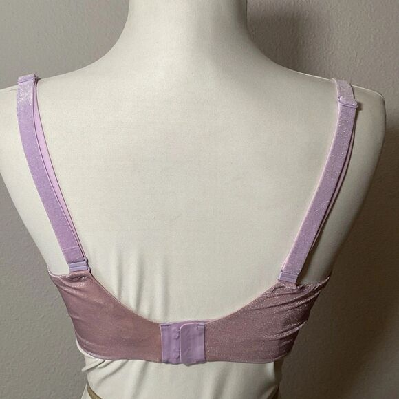 Victoria Secret 34DD Purple/ Pink Shimmery Sexy Wired Bra W/ Convertible Straps. - Picture 4 of 7